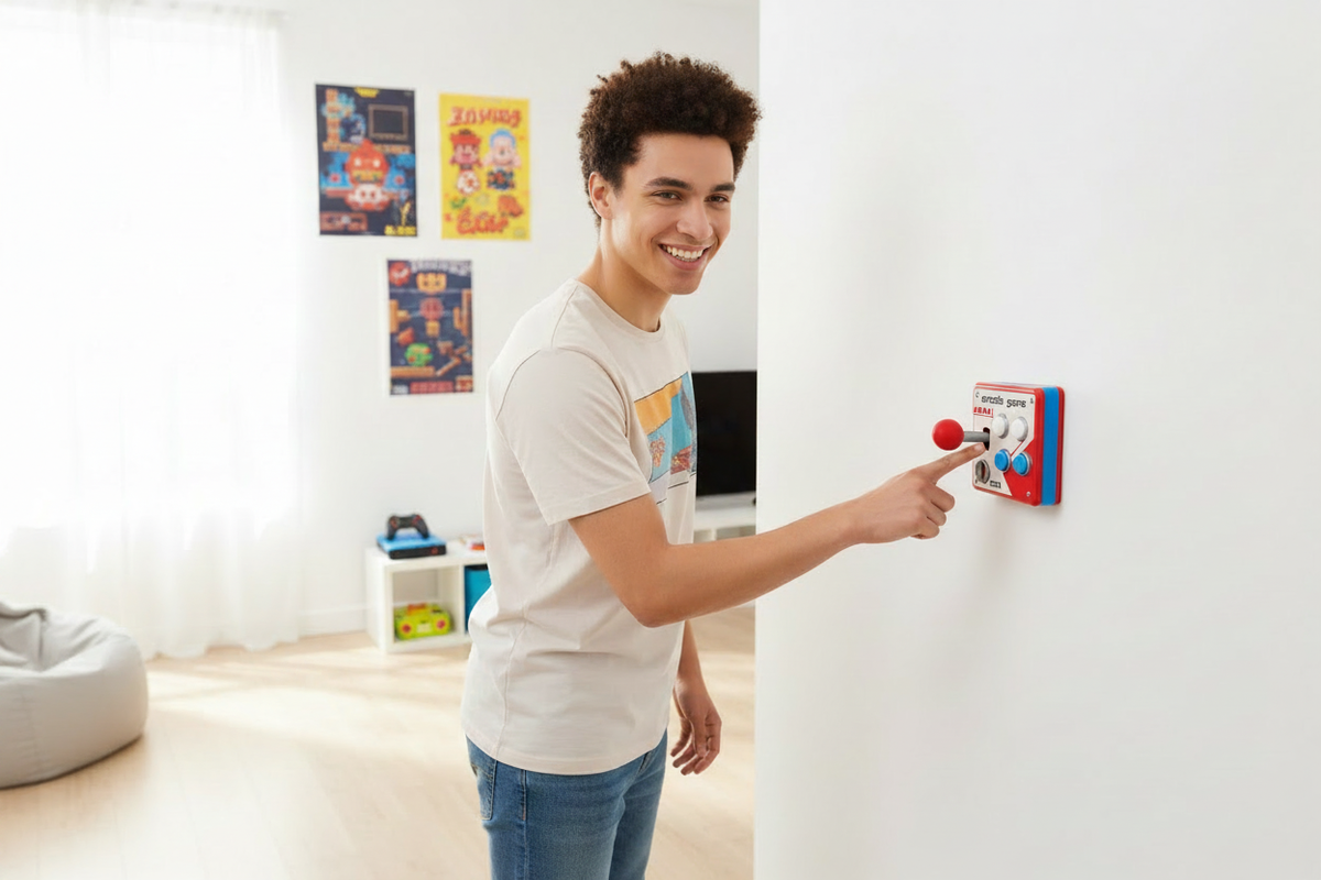 Bannière hero joystick rouge Klova